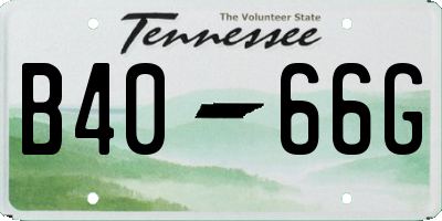 TN license plate B4066G