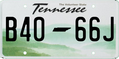 TN license plate B4066J