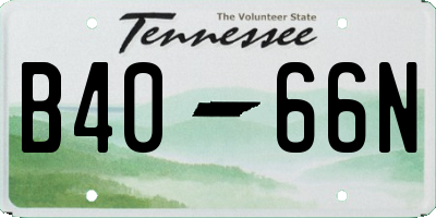 TN license plate B4066N