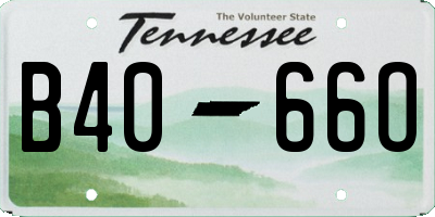 TN license plate B4066O