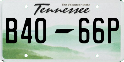TN license plate B4066P
