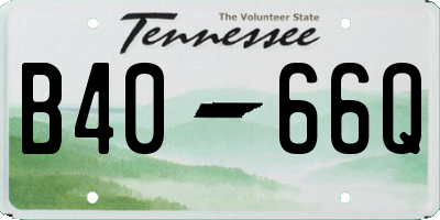 TN license plate B4066Q