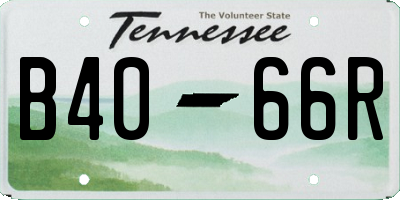TN license plate B4066R