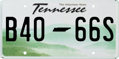 TN license plate B4066S