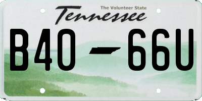 TN license plate B4066U