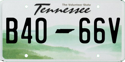 TN license plate B4066V