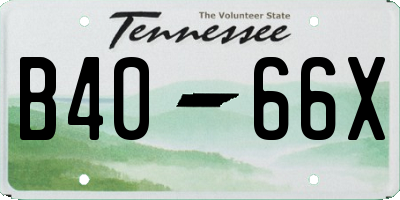 TN license plate B4066X