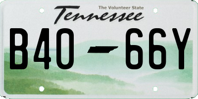 TN license plate B4066Y