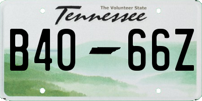 TN license plate B4066Z