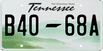 TN license plate B4068A
