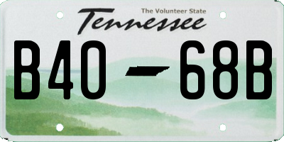 TN license plate B4068B