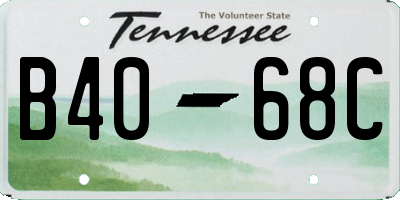 TN license plate B4068C