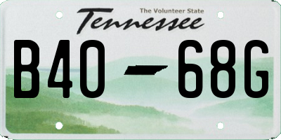 TN license plate B4068G