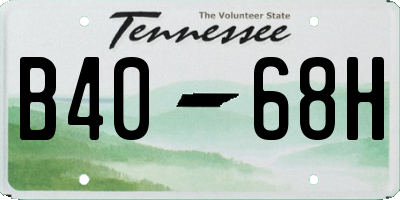 TN license plate B4068H
