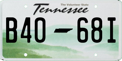 TN license plate B4068I