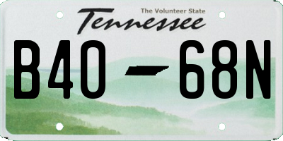 TN license plate B4068N