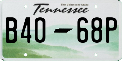 TN license plate B4068P