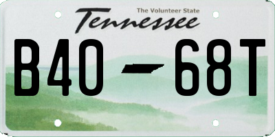 TN license plate B4068T