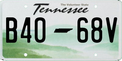 TN license plate B4068V