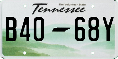 TN license plate B4068Y