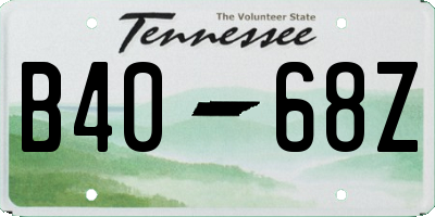 TN license plate B4068Z