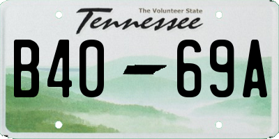 TN license plate B4069A