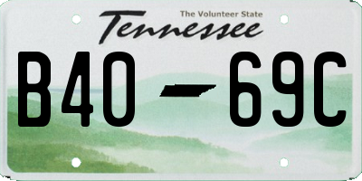 TN license plate B4069C