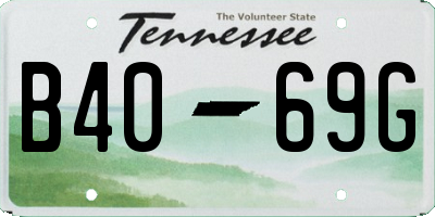 TN license plate B4069G
