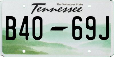 TN license plate B4069J