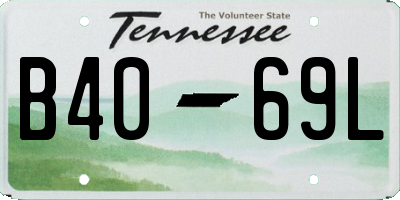 TN license plate B4069L