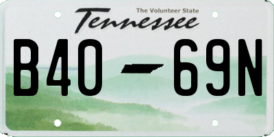 TN license plate B4069N