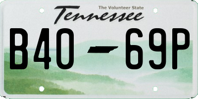 TN license plate B4069P