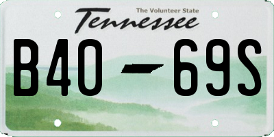 TN license plate B4069S