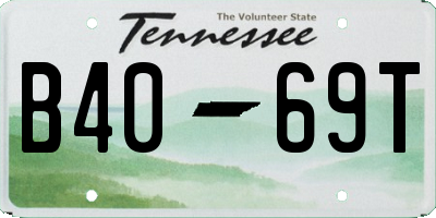 TN license plate B4069T
