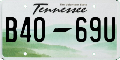 TN license plate B4069U