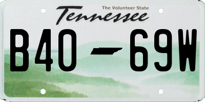 TN license plate B4069W