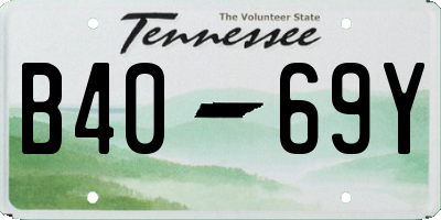 TN license plate B4069Y