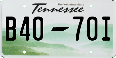 TN license plate B4070I