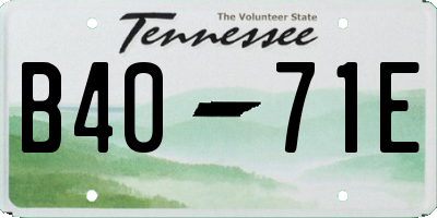 TN license plate B4071E