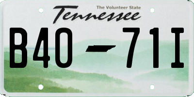 TN license plate B4071I
