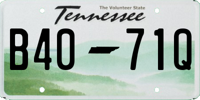 TN license plate B4071Q