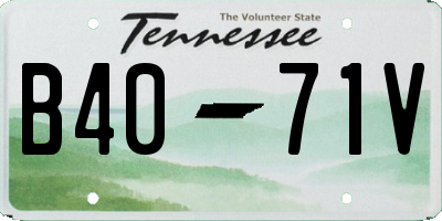 TN license plate B4071V