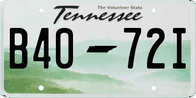 TN license plate B4072I