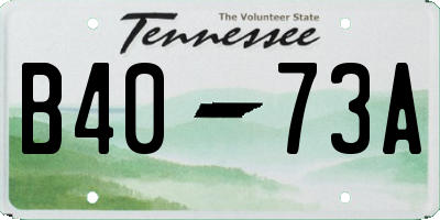TN license plate B4073A