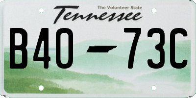 TN license plate B4073C