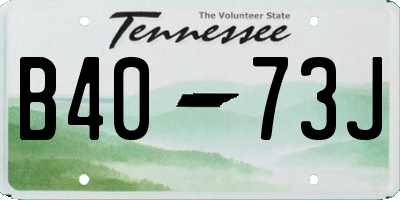 TN license plate B4073J