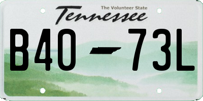 TN license plate B4073L