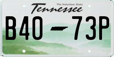TN license plate B4073P