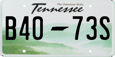 TN license plate B4073S