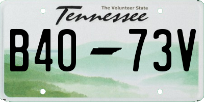 TN license plate B4073V